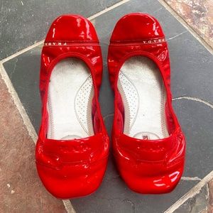Iconic Patent Prada Logo Ballerinas Ballet Flats